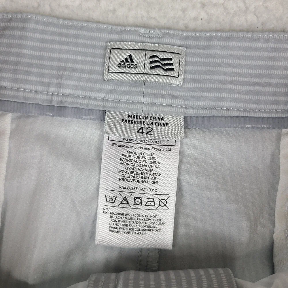 Adidas Shorts Mens 42 Gray‎ Striped 9